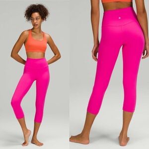 Lululemon 21” Sonic Pink Align Crop Size 6